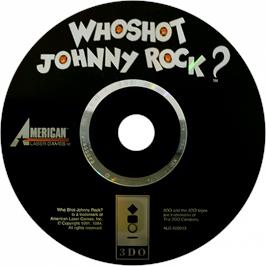 Cartridge artwork for Who Shot Johnny Rock on the Panasonic 3DO.