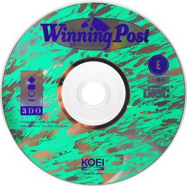 Cartridge artwork for Winning Post on the Panasonic 3DO.