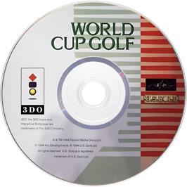 Cartridge artwork for World Cup Golf - Hyatt Dorado Beach on the Panasonic 3DO.