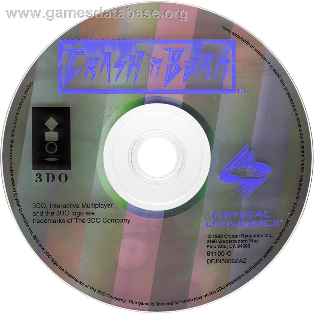 Crash 'n' Burn - Panasonic 3DO - Artwork - Cartridge