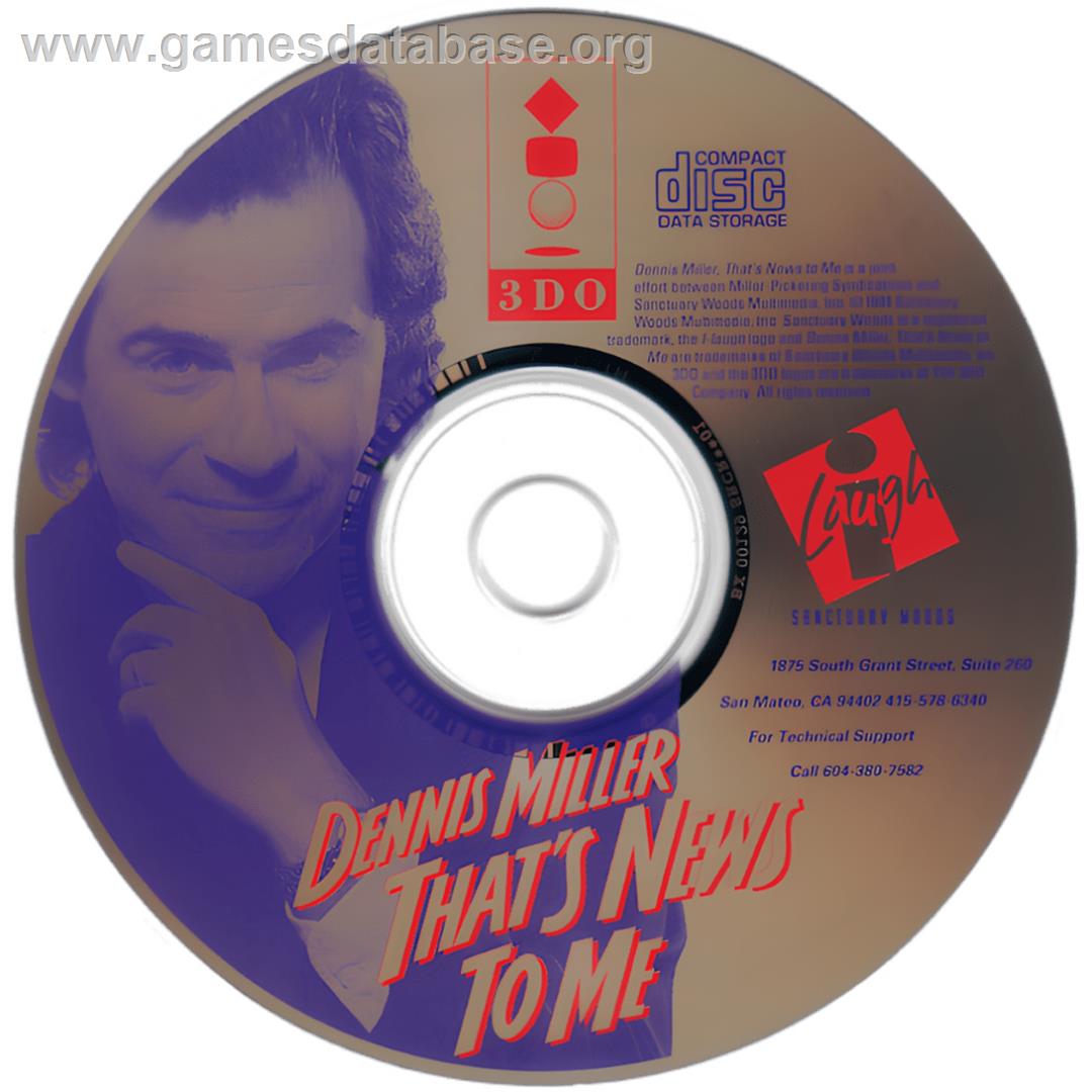Dennis Miller - That's News to Me - Panasonic 3DO - Artwork - Cartridge