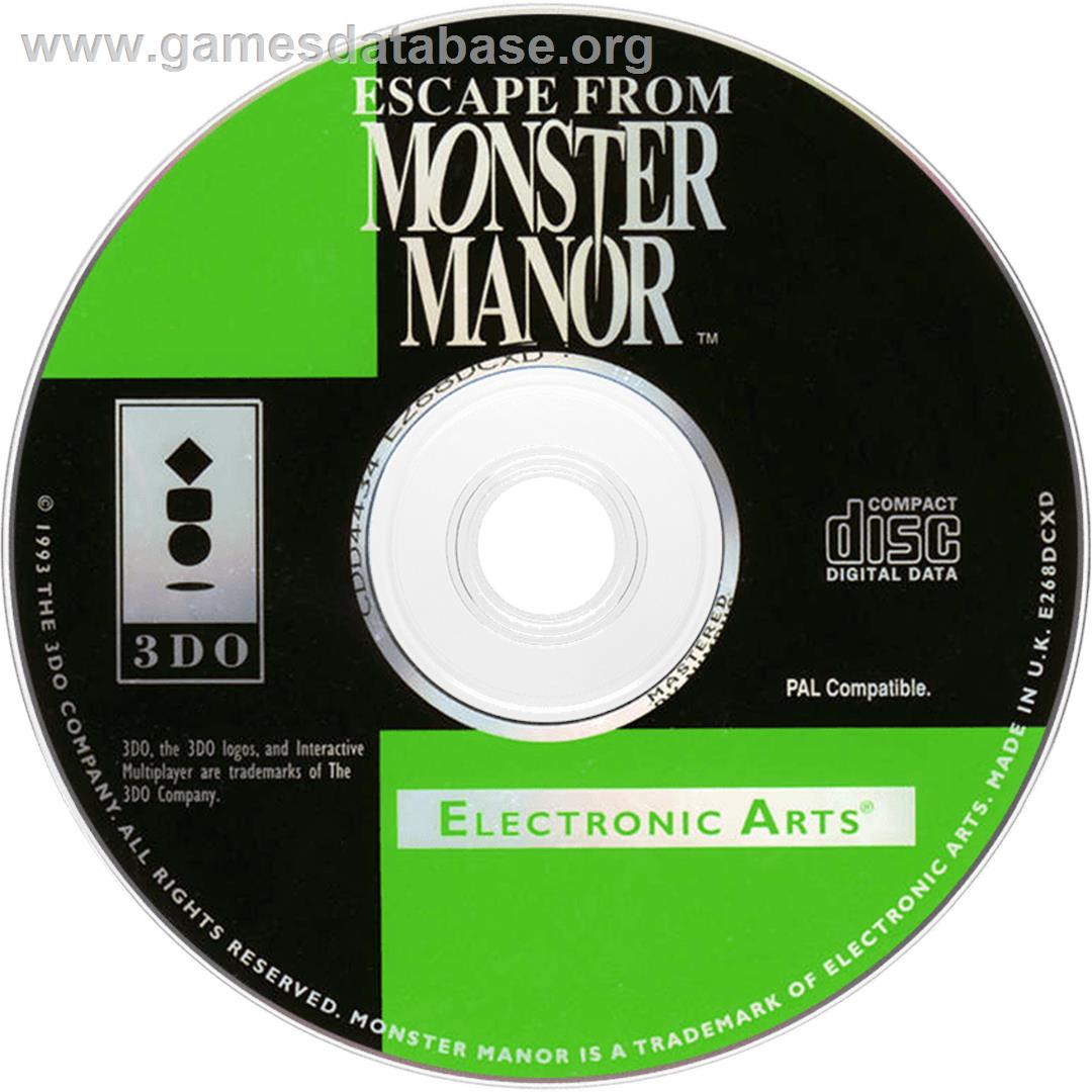 Escape from Monster Manor - Panasonic 3DO - Artwork - Cartridge