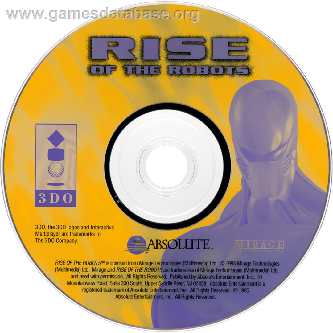 Rise Of The Robots - Panasonic 3DO - Artwork - Cartridge