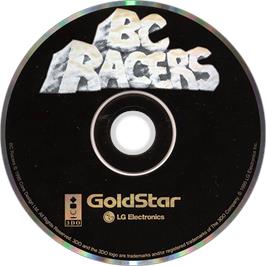 Artwork on the Disc for BC Racers on the Panasonic 3DO.