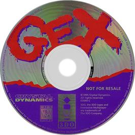 Artwork on the Disc for Gex on the Panasonic 3DO.