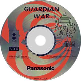 Artwork on the Disc for Guardian War on the Panasonic 3DO.