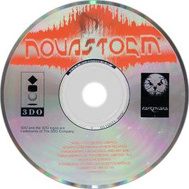 Artwork on the Disc for Novastorm on the Panasonic 3DO.