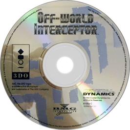 Artwork on the Disc for Off-World Interceptor Extreme on the Panasonic 3DO.