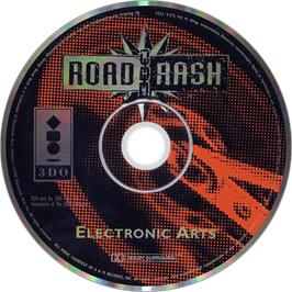 Artwork on the Disc for Road Rash on the Panasonic 3DO.