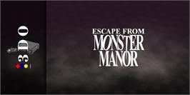 Arcade Cabinet Marquee for Escape From Monster Manor.