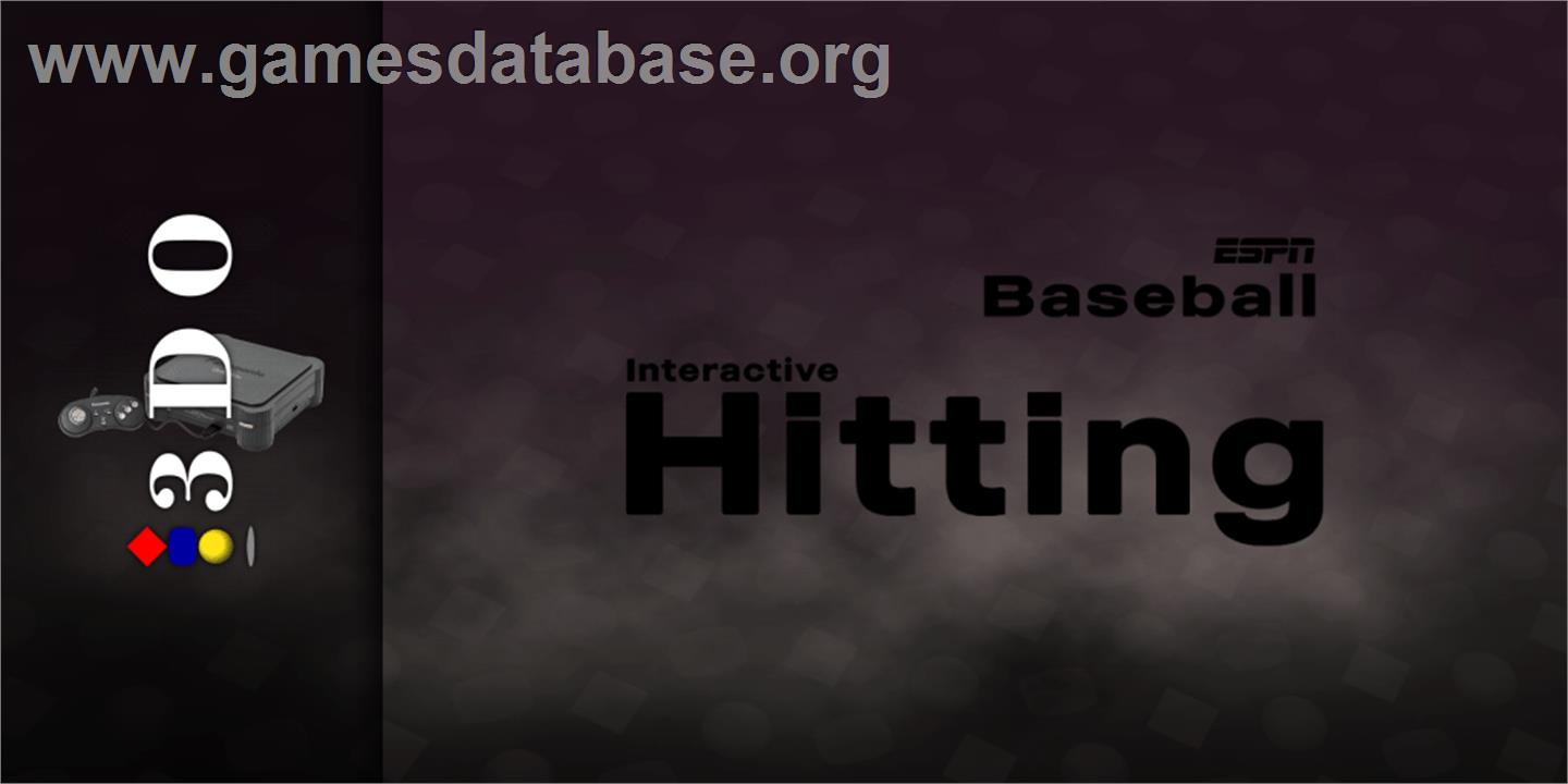 ESPN Baseball : Interactive Hitting - Panasonic 3DO - Artwork - Marquee