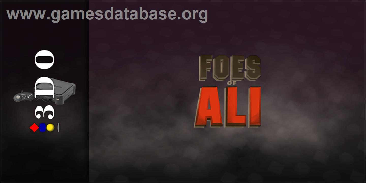 Foes Of Ali - Panasonic 3DO - Artwork - Marquee