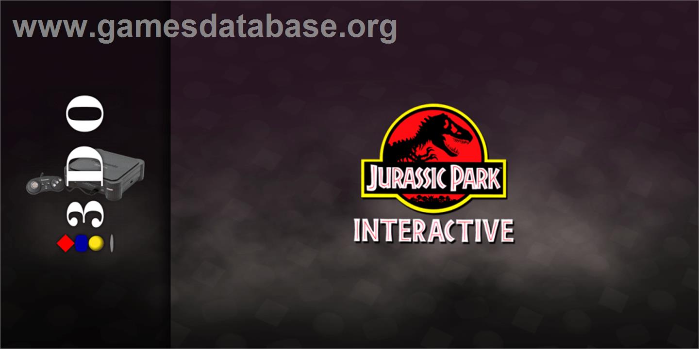 Jurassic Park Interactive - Panasonic 3DO - Artwork - Marquee