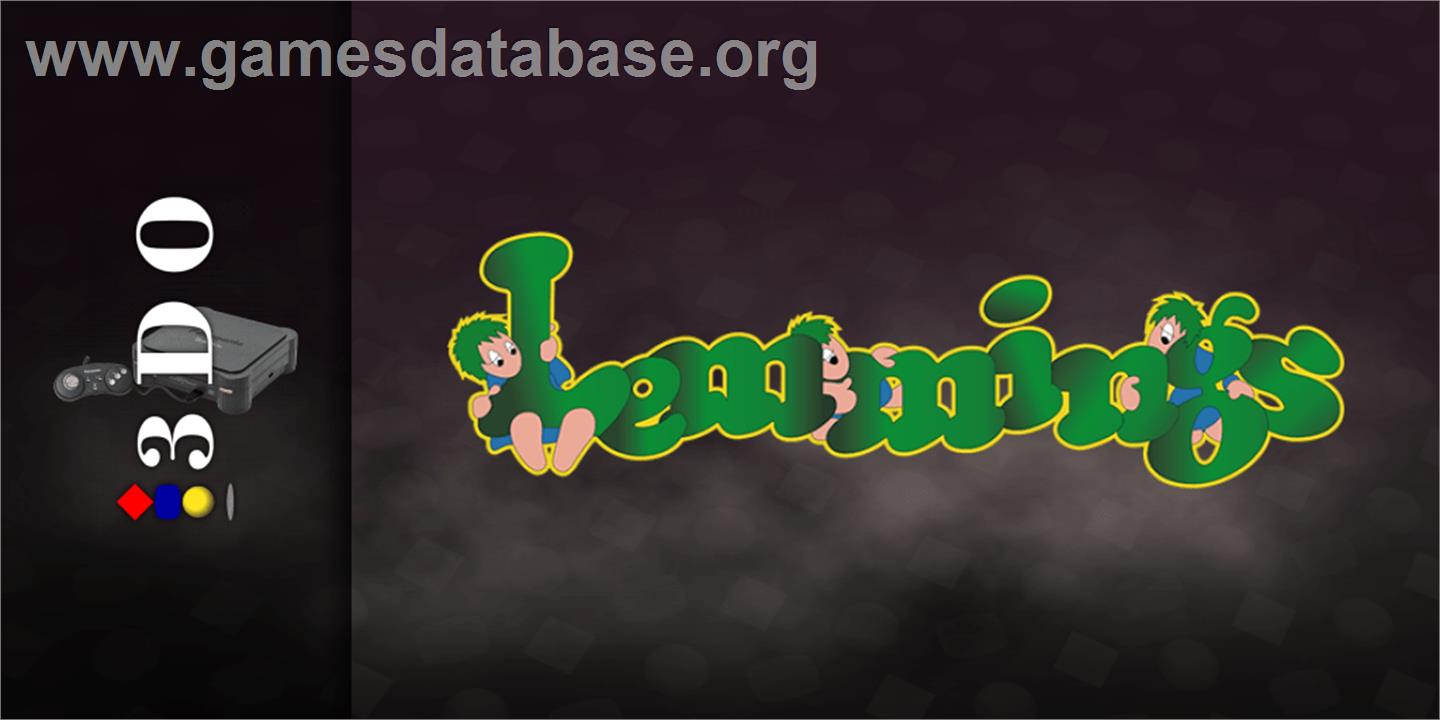 Lemmings - Panasonic 3DO - Artwork - Marquee