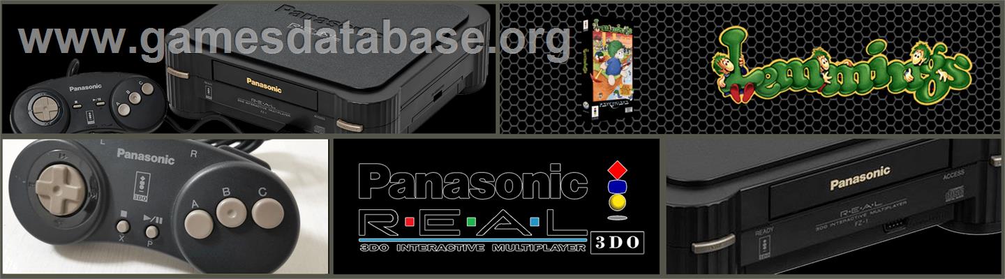 Lemmings - Panasonic 3DO - Artwork - Marquee
