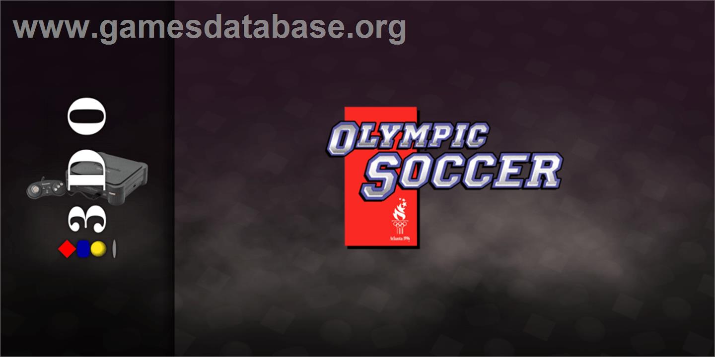 Olympic Soccer - Panasonic 3DO - Artwork - Marquee
