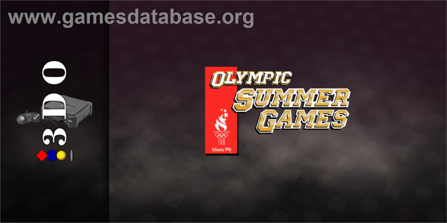 Olympic Summer Games - Atlanta 96 - Panasonic 3DO - Artwork - Marquee