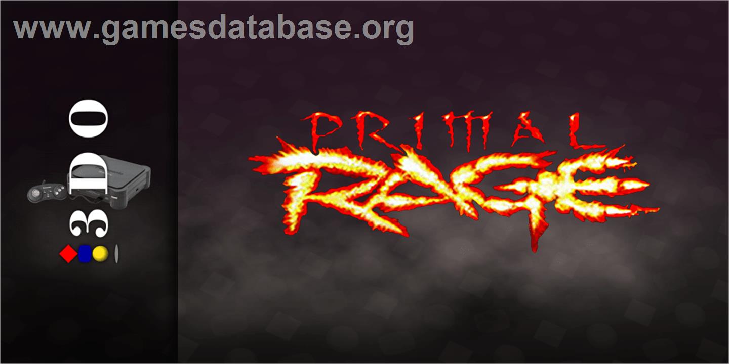 Primal Rage - Panasonic 3DO - Artwork - Marquee