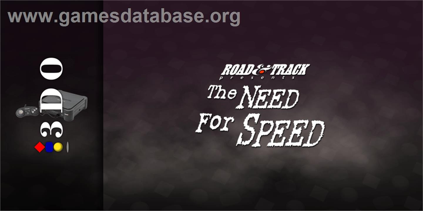 Road and Track Presents - The Need for Speed - Panasonic 3DO - Artwork - Marquee