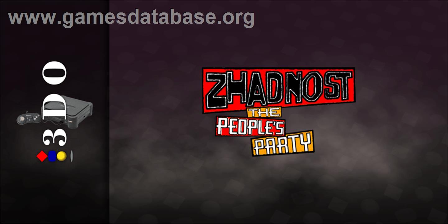 Zhadnost - The Peoples Party - Panasonic 3DO - Artwork - Marquee