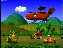 In game image of Chiki Chiki Machine Mou-race on the Panasonic 3DO.