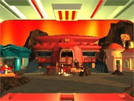 In game image of Chiki Chiki Machine Mou Race 2 - In Space on the Panasonic 3DO.