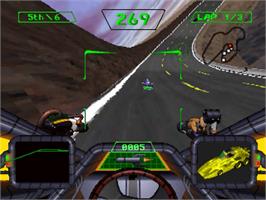 In game image of Crash 'n' Burn on the Panasonic 3DO.