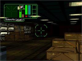 In game image of Defcon 5 on the Panasonic 3DO.