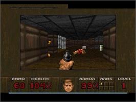 In game image of Doom on the Panasonic 3DO.