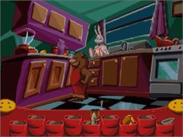 In game image of Fatty Bear's Birthday Surprise on the Panasonic 3DO.