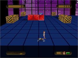 In game image of Gridders on the Panasonic 3DO.