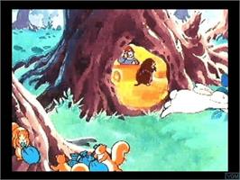In game image of Grimm Meisaku Gekijou Vol. 1 - Bremen no Ongakutai on the Panasonic 3DO.