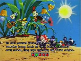 In game image of Hirata Shougo Interactive Ehon - Aesop Monogatari Vol. 1 on the Panasonic 3DO.