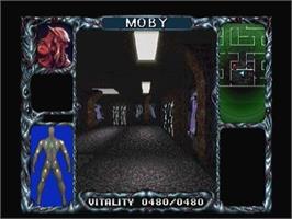 In game image of N.O.B. - Neo Organic Bioform on the Panasonic 3DO.