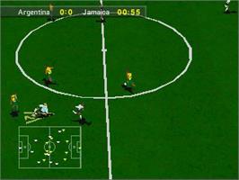 In game image of Olympic Soccer on the Panasonic 3DO.