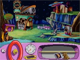 In game image of Putt-Putt Goes to the Moon on the Panasonic 3DO.