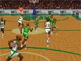 In game image of Slam 'n Jam '95 on the Panasonic 3DO.