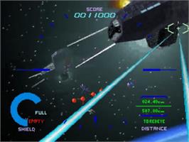 In game image of Starblade on the Panasonic 3DO.