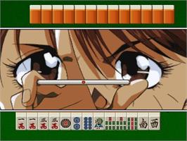 In game image of Super Real Mahjong P5 on the Panasonic 3DO.