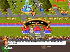 In game image of Theme Park on the Panasonic 3DO.