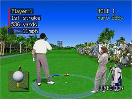 In game image of True Golf Classics - Waialae Country Club on the Panasonic 3DO.