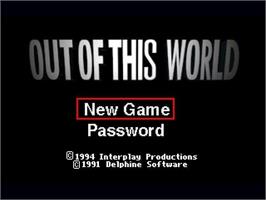 Title screen of Another World on the Panasonic 3DO.