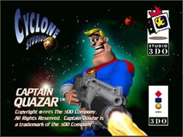 Title screen of Captain Quazar on the Panasonic 3DO.