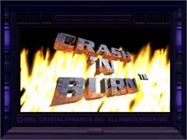 Title screen of Crash 'n' Burn on the Panasonic 3DO.