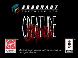 Title screen of Creature Shock on the Panasonic 3DO.