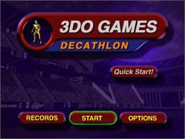 Title screen of Decathlon on the Panasonic 3DO.