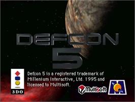 Title screen of Defcon 5 on the Panasonic 3DO.
