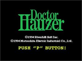 Title screen of Doctor Hauzer on the Panasonic 3DO.