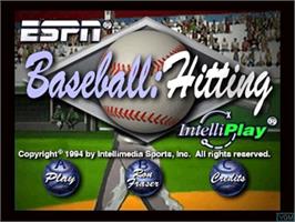Title screen of ESPN Baseball : Interactive Hitting on the Panasonic 3DO.