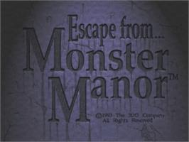 Title screen of Escape from Monster Manor on the Panasonic 3DO.